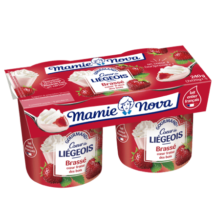 Mamie Nova - Packaging Cœur de liégeois aux fruits Fraise des Bois