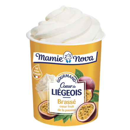 Mamie Nova - Packaging Cœur de liégeois aux fruits Fruit de la Passion