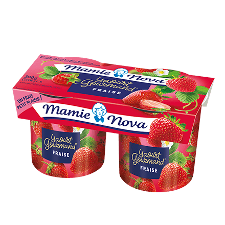 Mamie Nova - Packaging Yaourt Gourmand® aux fruits Fraise