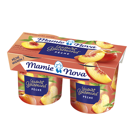 Mamie Nova - Packaging Yaourt Gourmand® aux fruits Pêche