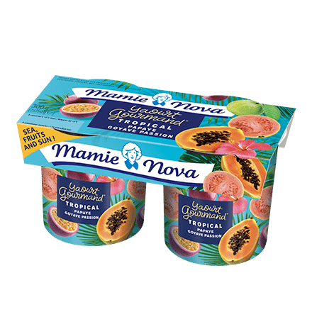 Mamie Nova - Packaging Yaourt Gourmand® aux fruits Tropical