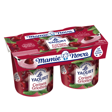 Mamie Nova - Packaging Yaourt Gourmand® aux fruits Cerise Griotte