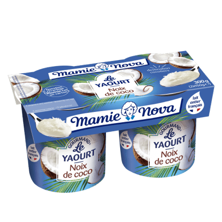 Mamie Nova - Packaging Yaourt Gourmand® aux fruits Noix de Coco