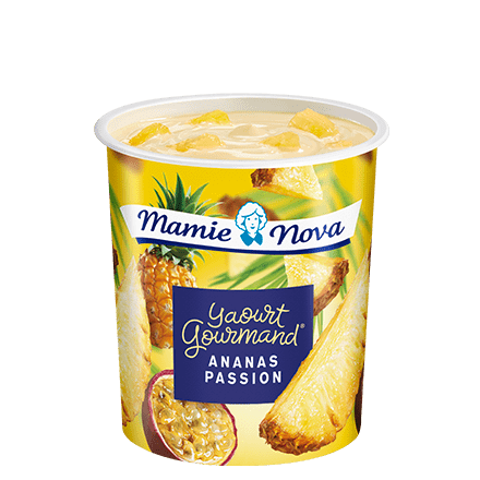 Mamie Nova - Packaging Yaourt Gourmand® aux fruits Ananas Passion