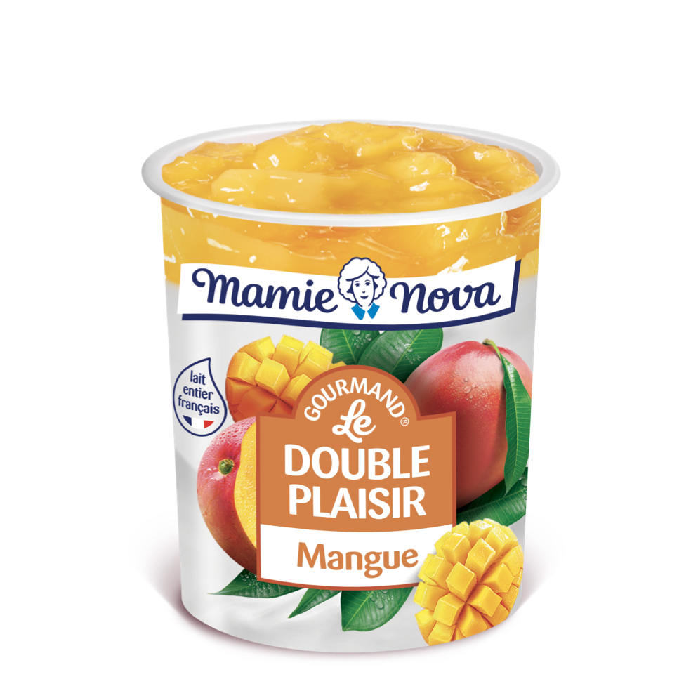 Yaourt aux fruits double plaisir mangue MAMIE NOVA